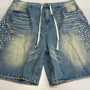 Vale Sports Division Men’s Sirens Rhinestone Denim Jorts
